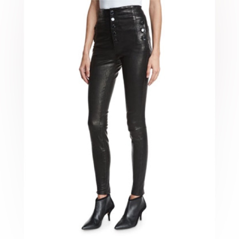 J Brand Natasha Leather Pant in Black -Size 27